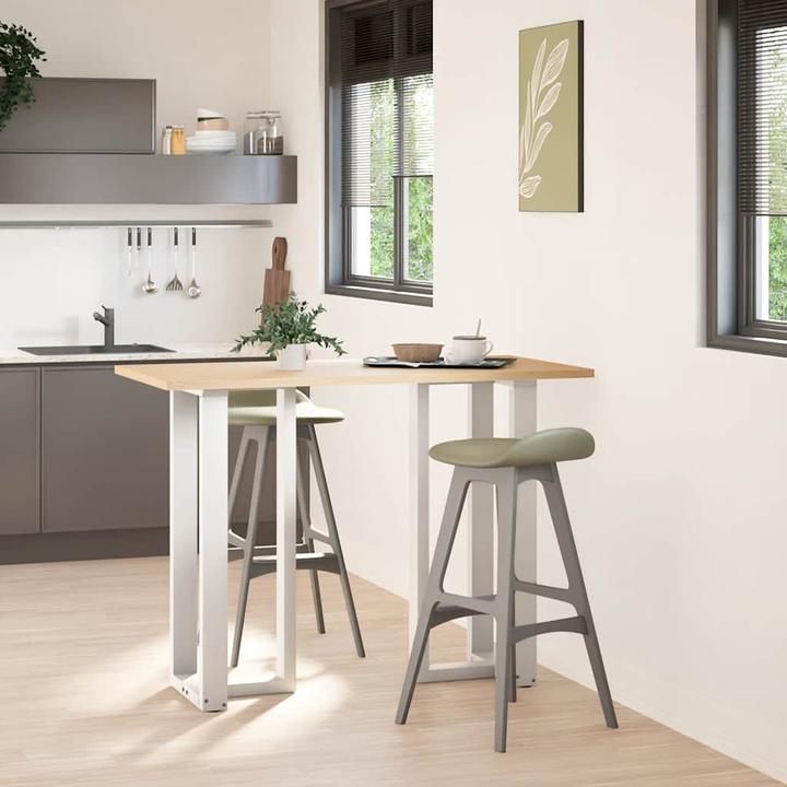 Produktbild VidaXL Bartischbeine T-Form 2 Stk. Weiss 40x35x(101-102) cm Stahl Tischbein