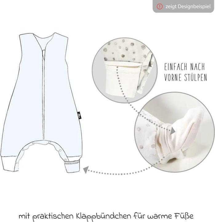 Immagine prodotto Alvi Schlafsäcke Schlafsack mit Füssen Sleep-Overall 4 Season (80 cm)