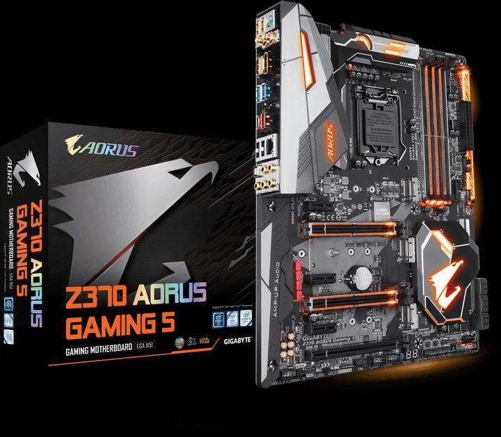 Produktbild Gigabyte Z370 AORUS Gaming 5 (LGA 1151, Intel Z370, ATX)