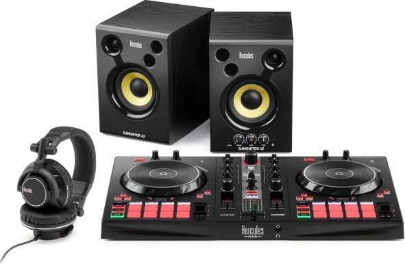 Actual product image Hercules DJ Essentials Kit DJ set with headphone stand