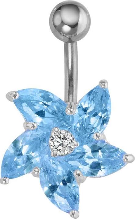 Image du produit Bijouteria Piercing nombril (Acier inoxydable, Argent 925, Zircone)