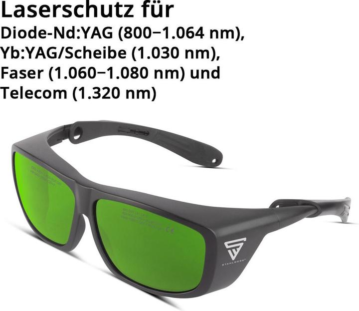Image du produit Stahlwerk Lunettes de protection laser conformes à la norme DIN EN207 Plage de longueurs d'onde de 660 à