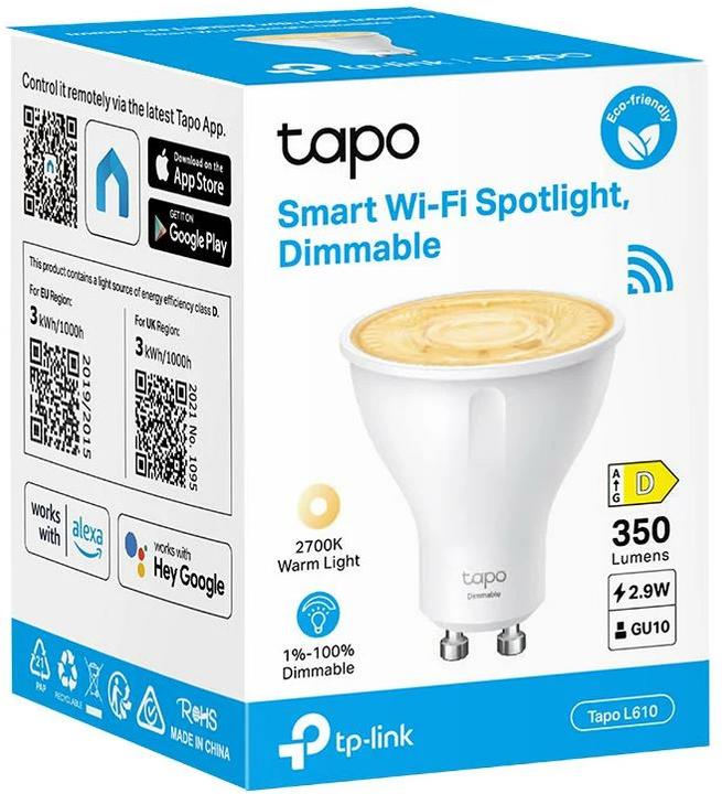 Image du produit TP-Link Tapo L610 (1-pack) (GU10, 2.90 W, 350 lm, 1 x, D)