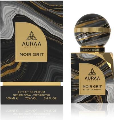 Actual product image Auraa Desire Noir Grit Extrait de Parfum 100ml by Luxury Unisex Oriental Fragrance with Cypriol Copa (Eau de parfum, 100 ml)