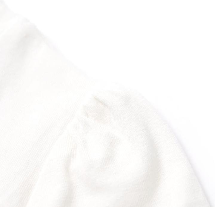 Actual product image VidaXL Children's T-shirt ecru 104,Material: 95 % cotton. 5 (104)