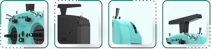 Actual product image FrSky TWIN X14 transmitter 2.4Ghz Verdigris Green without battery, without stand holder, without