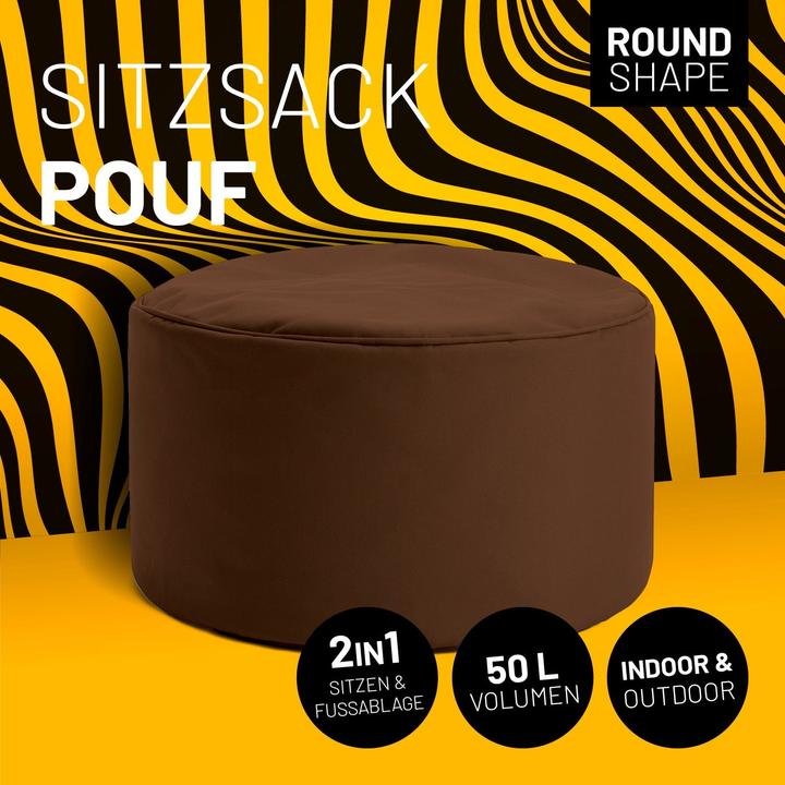 Immagine prodotto Lumaland Sitzsack 45 x 25 cm, Braun