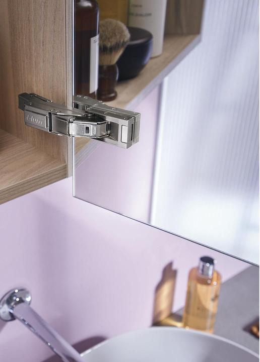 Actual product image Blum Pot hinge CLIP top BLUMOTION CRISTALLO for glass and mirror doors