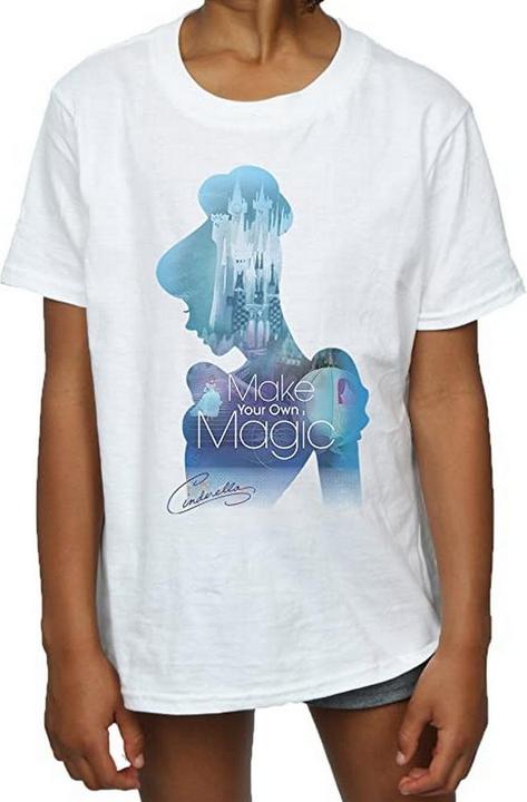Immagine prodotto Cinderella Maglietta in cotone delle ragazze Make Your Own Magic Silhouette (140, 146)