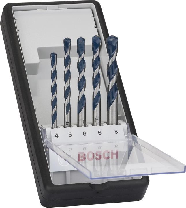 Bosch Professional Zubehör 5-tlg. CYL-5 Betonbohrer-Set, Robust Line, 4–8 mm (8 mm, 5 mm, 4 mm, 6 mm)