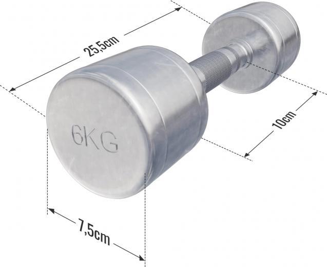 Actual product image Gorilla Sports Chrome dumbbells (2 x 6 kg)