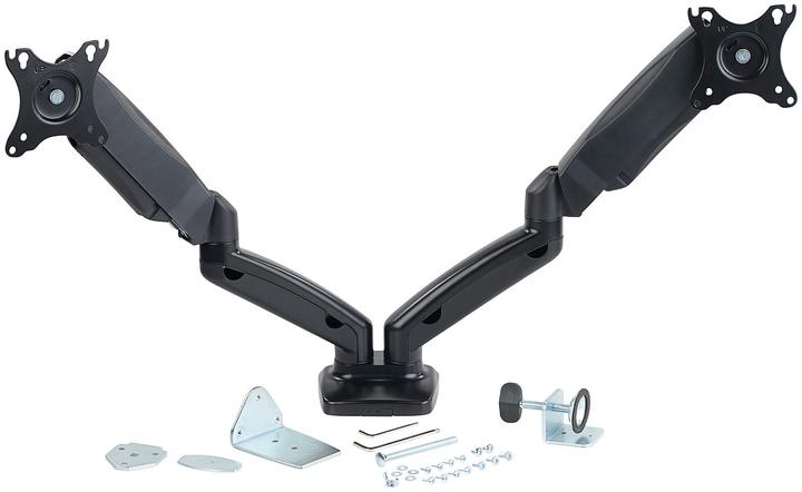Actual product image General Office Gas-suspended dual monitor swivel arm (Table, 27.17")