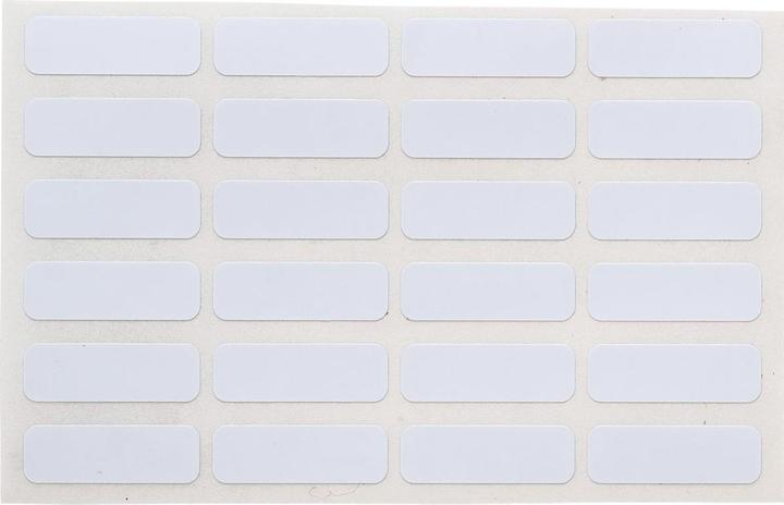 Actual product image Brady THT-1-7351-10, tamper evident vinyl, matt, white, 19.05 x 6.35 mm, permanent, 4 -lane (