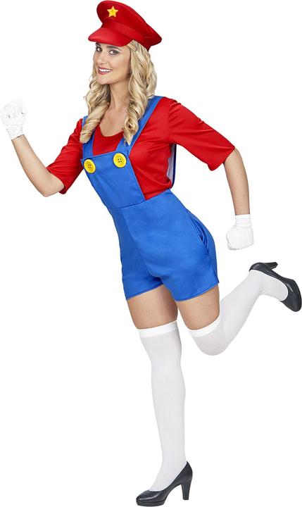Image du produit Widmann Super Mario plombier avec costume et chapeau femme costume (M)