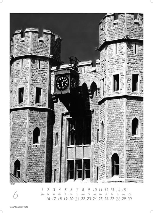 Produktbild London schwarz-weiss 2026 S 29x21cm (Deutsch)