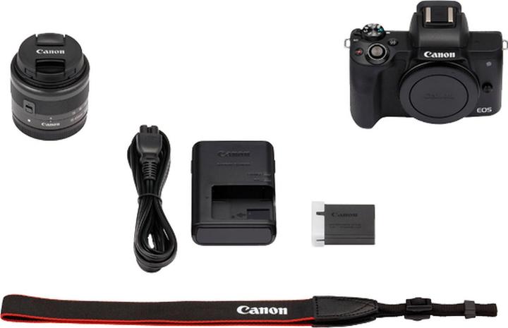 Actual product image Canon EOS M50 Kit - Import (15 - 45 mm, 24.10 Mpx, APS-C / DX)