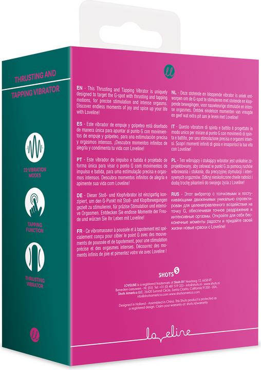 Image du produit Loveline Thrusting and Tapping Vibrator - Powerful Pink