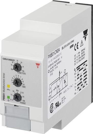 Carlo Gavazzi Multifunktions-Zeitschaltuhr, 2CO potentialfrei 8A, 250VAC, Spulenspannung 24-240V AC/