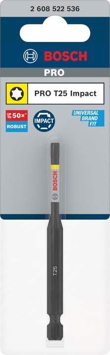 Image du produit Bosch Professional Zubehör Embout à impact PRO Torx, T25, 90 mm (T25)