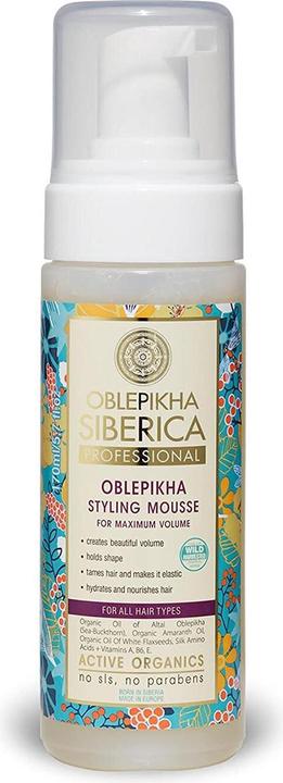 Actual product image Natura Siberica Siberica Professional - Oblepikha Styling Mousse For Maximum Volume Buckthorn Hair Styling Mousse (200 ml, Volume foam)