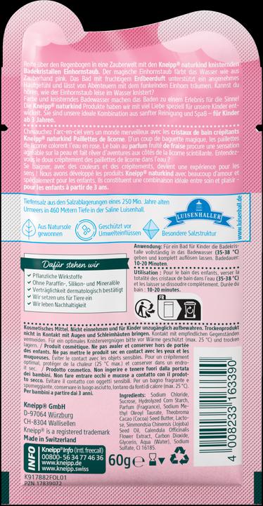 Produktbild Kneipp Naturkind Knisternde Badekristalle Einhornstaub (Badesalz)