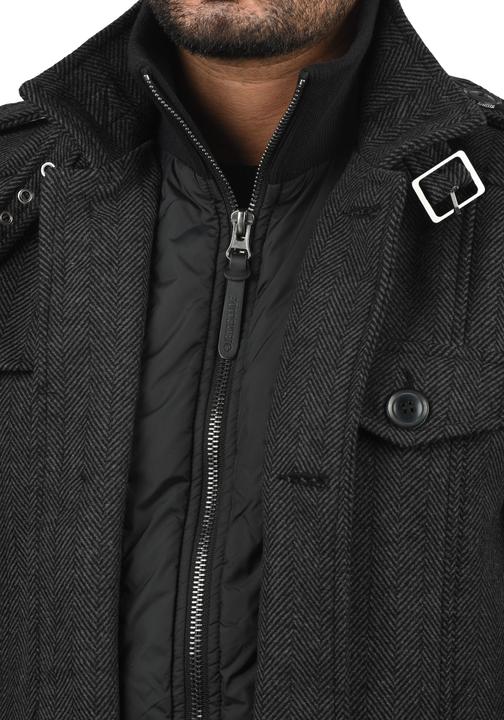Immagine prodotto Indicode Brandan Cappotto Classico Di Lana Giacca Lunga Parka Invernale Da UomoCon Collo Alto (3XL)