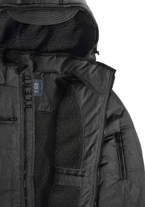 Actual product image Blend Boris Teddy Men's Winter Jacket Outdoor Jacket With Teddy Fleece With Hood (XXL)