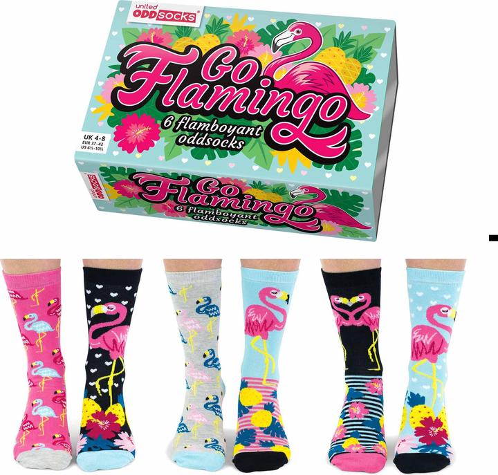 Produktbild United Oddsocks Go Flamingo (3er Pack, 37 - 42)