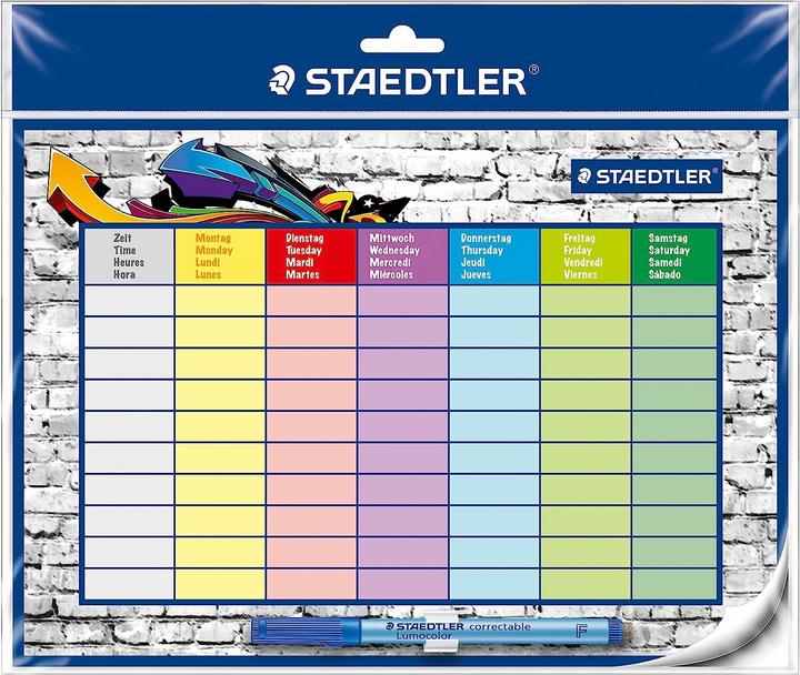 Image du produit Staedtler Horaire de Lumocolor (A4, Allemand, Français, Anglais, Espagnol)