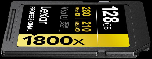 Produktbild Lexar Pro 1800x R270 SDXC (128 GB, SDXC, U3, UHS-II)