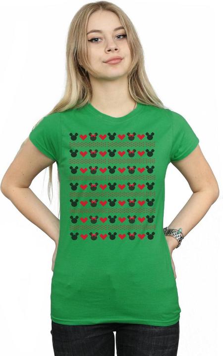 Disney Mickey And Minnie Christmas Hearts TShirt (L)