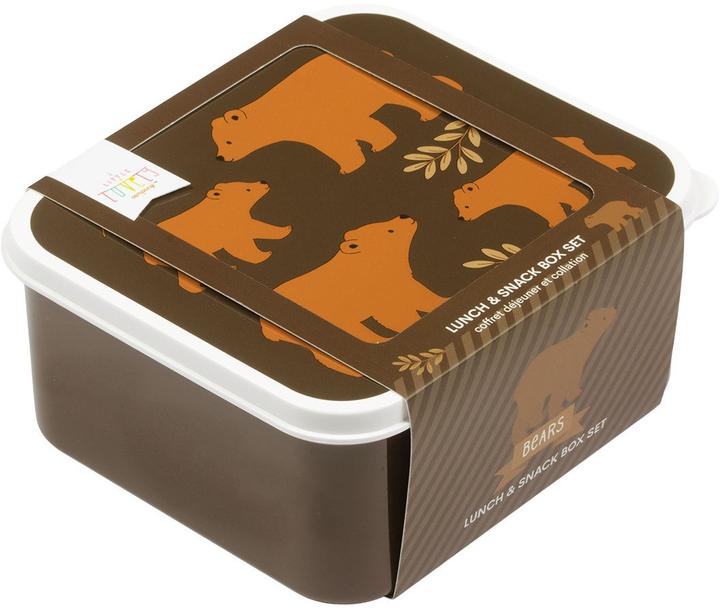 Produktbild A Little Lovely Company ALLC Lunch & snack box set SBSEBE43 Bears