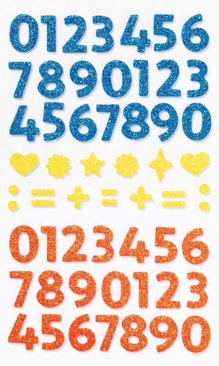 Produktbild Folia Moosgummi Glitter-Sticker