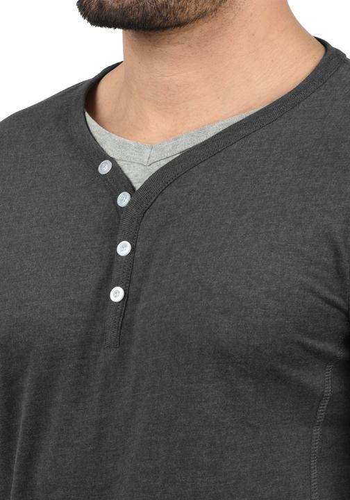 Immagine prodotto Solid Dorian T-Shirt A Maniche Corte Maglietta Da Uomo Con Collo Grandad (S)