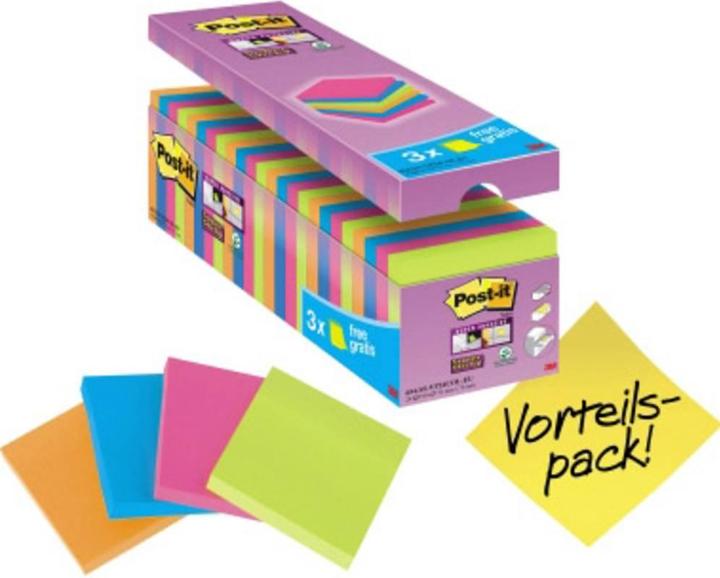 Image du produit Post-it Super Sticky (76 x 76 mm)