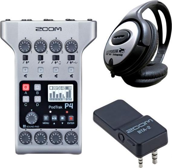 Zoom P4 Podtrak mit BTA-2 Adapter mit Kopfhörer (Diverse)