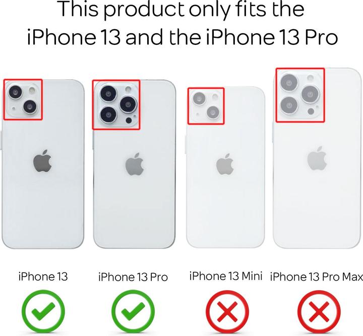 Immagine prodotto Nalia 4x vetro protettivo & 1x sagoma (4 Pezzo/i, Apple iPhone 13, Apple iPhone 13 Pro)