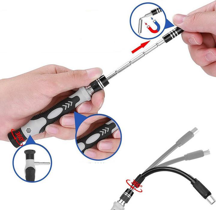 Actual product image Apfelkiste Professional mobile phone repair set - screwdriver & opening tool with storage box
