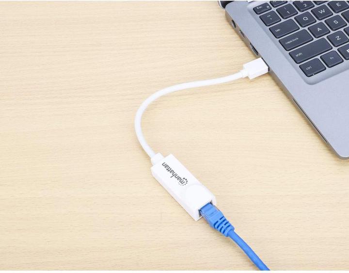 Actual product image Manhattan USB to Ethernet Adapter (USB, RJ45 (1x))