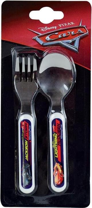 Produktbild geschirrset glas suppenteller, glas strohhalm, 2 sätze kinderbesteck jemini disney cars
