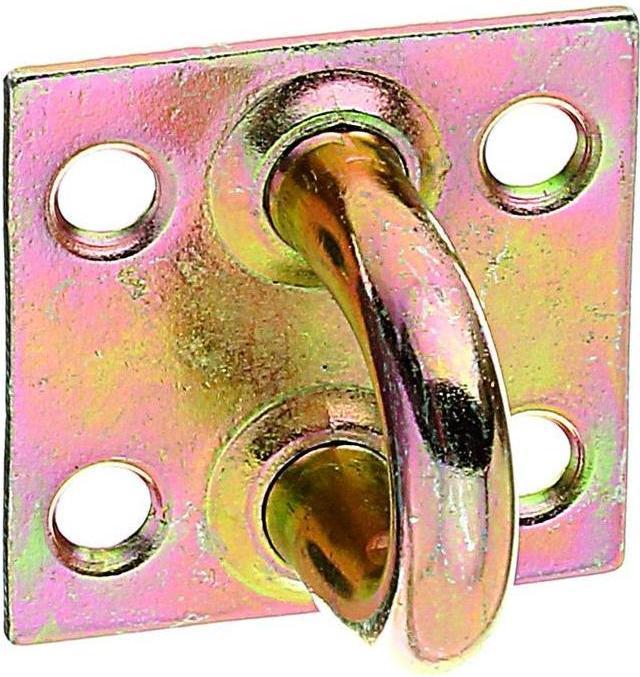 Produktbild GAH Öse auf Platte Bügelbreite 27,5 mm Bügelhöhe 27 mm Bügel-Ø 7 mm Stahl galvanisch gelb verzinkt (25 Stk.)