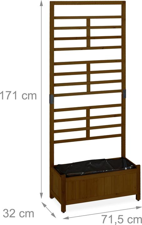 Productafbeelding Relaxdays Plantenbak Trellis Wand (71.50 cm)