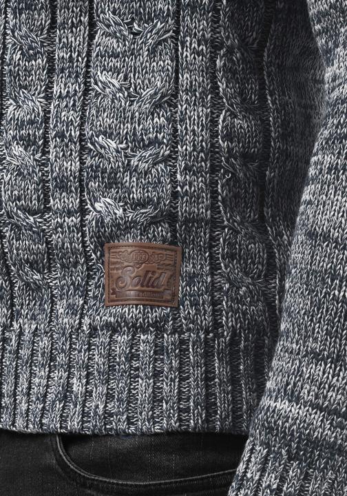 Actual product image Solid Philemon Men's Jumper Chunky Knit Pullover With Crew Neck Made Of 100% Cotton (XXL)