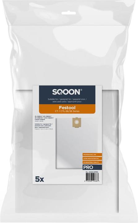 Produktbild Sqoon 42202-5PRO Staubsaugerbeutel Festool CTL-26/36 HF PRO 5 Stück (5 x)
