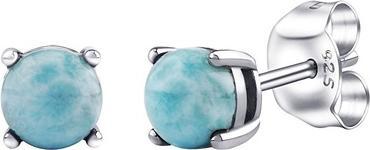 Produktbild Silvego Silver stud earrings with genuine natural Larimar JJJLRD6ELR
