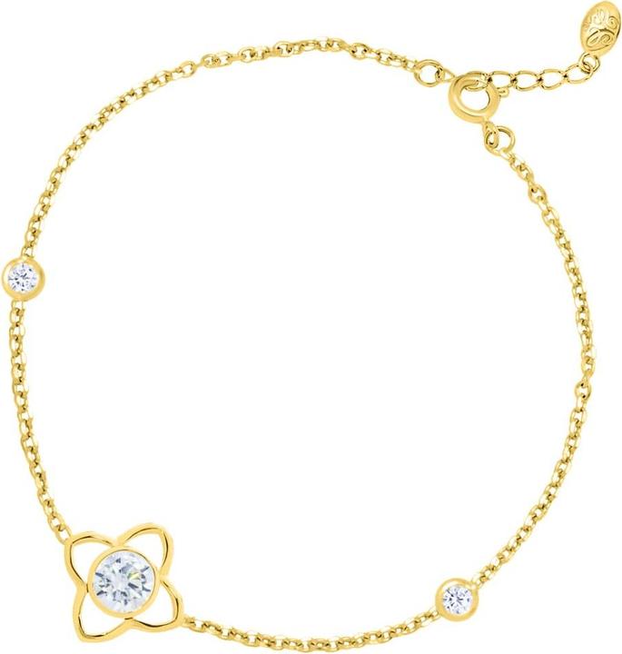 Immagine prodotto Candy Bracciale Gemma, argento 925, placcato oro (20 cm, Argento 925, Placcato oro 18k)