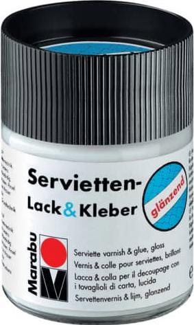 Actual product image Marabu Decoupage Lacquer and Glue glossy 250ml (Transparent, 250 ml)