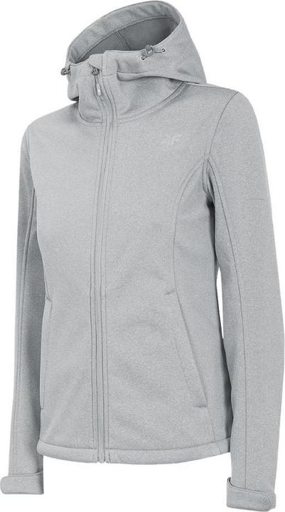 4F Damen Softshelljacke Cool Light Grey Melange H4Z22 SFD350 27M (S) (S)