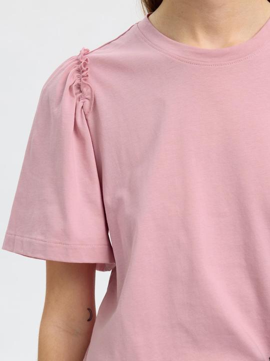 Produktbild Selected Femme Gerüschtes Baumwoll T-Shirt (L)