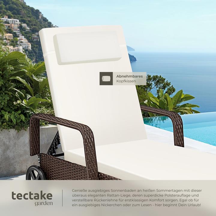 Actual product image tectake Sonnenliege (200 cm)